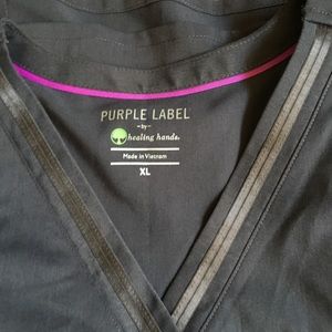 NWT exlarge purple label scrubs in pewter